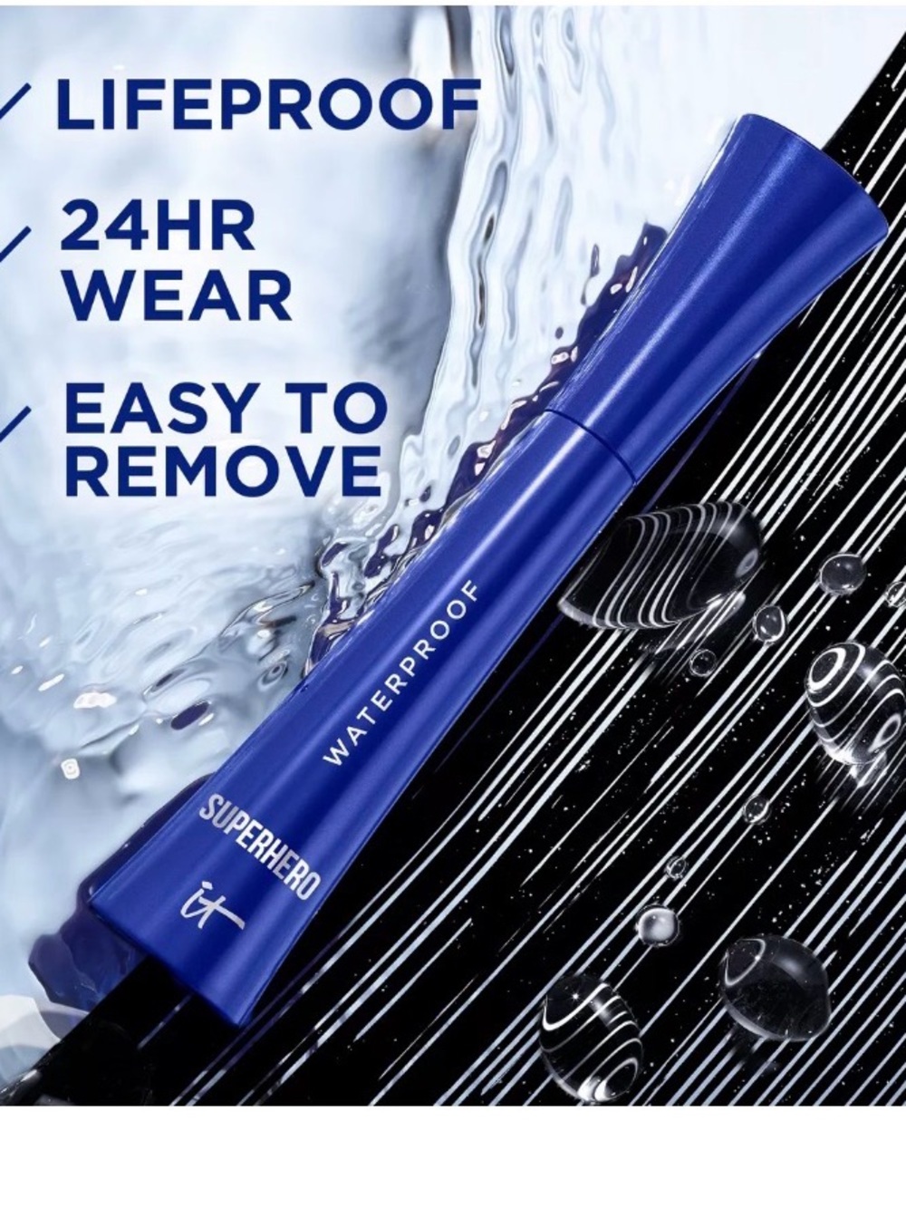 It Cosmetics Superhero Waterproof Mascara -Super Black